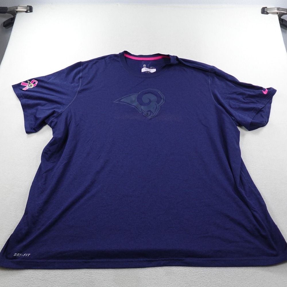 St Louis Rams Crucial Catch Shirt Mens 4XL Blue Nike NFL Player Issued Dri Fit